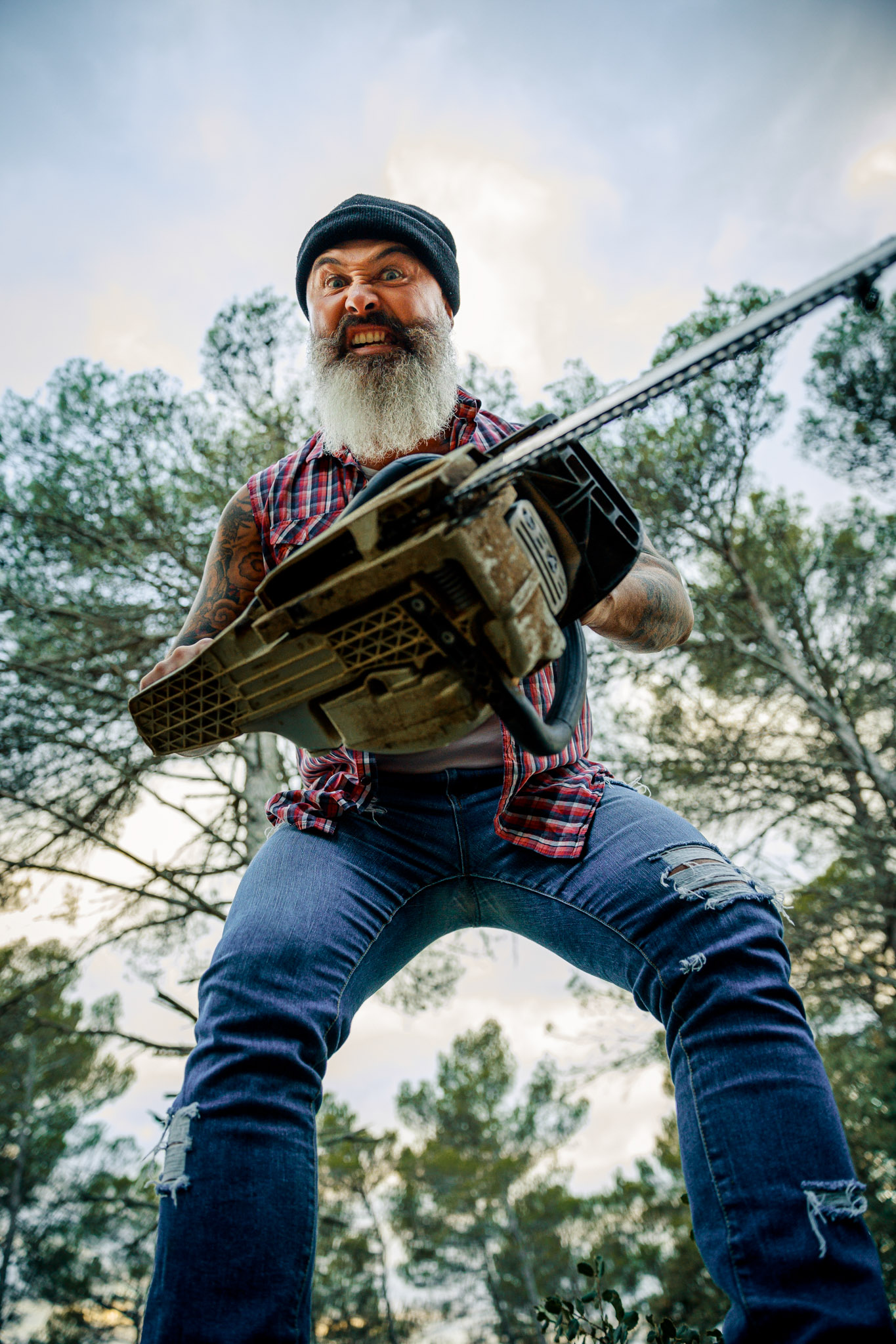 photographe, Marseille, AK production, bûcheron, portrait, publicitaire, Stihl, Patrick