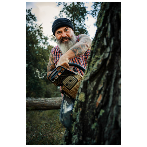 photographe, Marseille, AK production, bûcheron, portrait, publicitaire, Stihl, Patrick