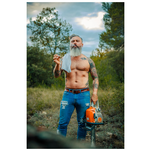 photographe, Marseille, AK production, bûcheron, portrait, publicitaire, Stihl, Patrick